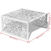 vidaXL Coffee Table Silver Geometric Openwork Design Aluminium Lucy And Phil Academy Lucy And Phil Academy