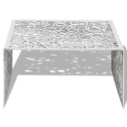 vidaXL Coffee Table Silver Geometric Openwork Design Aluminium Lucy And Phil Academy Lucy And Phil Academy