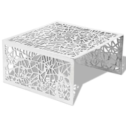 vidaXL Coffee Table Silver Geometric Openwork Design Aluminium Lucy And Phil Academy Lucy And Phil Academy