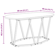 vidaXL Coffee Table Smoked Oak 80 x 40 x 40.5 cm Lucy And Phil Academy Lucy And Phil Academy