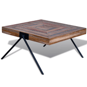 vidaXL Coffee Table with V - shaped Legs Reclaimed Teak Wood Lucy And Phil Academy Lucy And Phil Academy