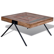 vidaXL Coffee Table with V - shaped Legs Reclaimed Teak Wood Lucy And Phil Academy Lucy And Phil Academy