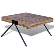 vidaXL Coffee Table with V - shaped Legs Reclaimed Teak Wood Lucy And Phil Academy Lucy And Phil Academy