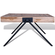 vidaXL Coffee Table with V - shaped Legs Reclaimed Teak Wood Lucy And Phil Academy Lucy And Phil Academy