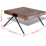 vidaXL Coffee Table with V - shaped Legs Reclaimed Teak Wood Lucy And Phil Academy Lucy And Phil Academy