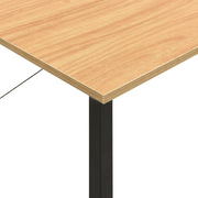 vidaXL Computer Desk Black and Light Oak 80x40x72 cm MDF and Metal Lucy And Phil Academy Lucy And Phil Academy