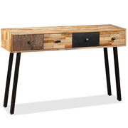 vidaXL Console Table Solid Reclaimed Teak 120x30x76 cm Lucy And Phil Academy Lucy And Phil Academy