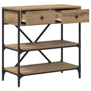 vidaXL Console Table with Drawer with Shelf Other Brown Wood Lucy And Phil Academy Lucy And Phil Academy
