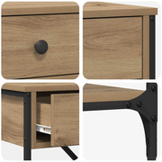 vidaXL Console Table with Drawer with Shelf Other Brown Wood Lucy And Phil Academy Lucy And Phil Academy