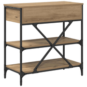 vidaXL Console Table with Drawer with Shelf Other Brown Wood Lucy And Phil Academy Lucy And Phil Academy