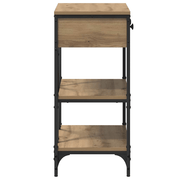 vidaXL Console Table with Drawer with Shelf Other Brown Wood Lucy And Phil Academy Lucy And Phil Academy