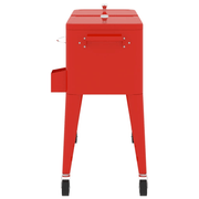 vidaXL Cooler Cart with Wheels Red 92x43x89 cm Lucy And Phil Academy Lucy And Phil Academy
