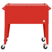 vidaXL Cooler Cart with Wheels Red 92x43x89 cm Lucy And Phil Academy Lucy And Phil Academy