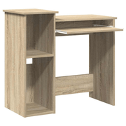 vidaXL Desk with Shelves Sonoma Oak 84x40x78 cm Engineered Wood Lucy And Phil Academy Lucy And Phil Academy