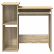 vidaXL Desk with Shelves Sonoma Oak 84x40x78 cm Engineered Wood Lucy And Phil Academy Lucy And Phil Academy