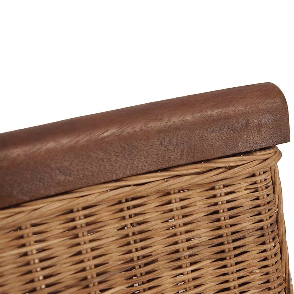 vidaXL Dining Chairs 2 pcs Brown Natural Rattan Lucy And Phil Academy Lucy And Phil Academy