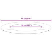 vidaXL Flat Tree Rings 5 pcs Silver Ø50 / 80 cm Stainless steel Lucy And Phil Academy Lucy And Phil Academy