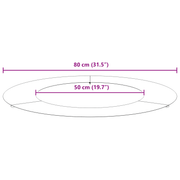 vidaXL Flat Tree Rings 5 pcs Silver Ø50 / 80 cm Stainless steel Lucy And Phil Academy Lucy And Phil Academy