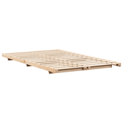 vidaXL Floor Bed Frame Brown 135 x 190 cm Solid pine wood Lucy And Phil Academy Lucy And Phil Academy