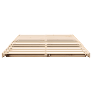 vidaXL Floor Bed Frame Brown 135 x 190 cm Solid pine wood Lucy And Phil Academy Lucy And Phil Academy
