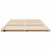 vidaXL Floor Bed Frame Brown 135 x 190 cm Solid pine wood Lucy And Phil Academy Lucy And Phil Academy