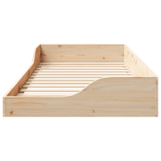 vidaXL Floor Bed Frame Brown 90 x 200 cm Solid pine wood Lucy And Phil Academy Lucy And Phil Academy