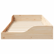 vidaXL Floor Bed Frame Brown 90 x 200 cm Solid pine wood Lucy And Phil Academy Lucy And Phil Academy