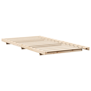 vidaXL Floor Bed Frame Brown 90 x 210 cm Solid pine wood Lucy And Phil Academy Lucy And Phil Academy