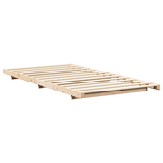 vidaXL Floor Bed Frame Brown 90 x 210 cm Solid pine wood Lucy And Phil Academy Lucy And Phil Academy