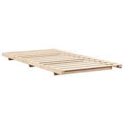 vidaXL Floor Bed Frame Brown 90 x 210 cm Solid pine wood Lucy And Phil Academy Lucy And Phil Academy