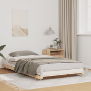 vidaXL Floor Bed Frame Brown 90 x 210 cm Solid pine wood Lucy And Phil Academy Lucy And Phil Academy