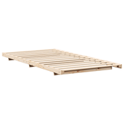 vidaXL Floor Bed Frame Brown 90 x 210 cm Solid pine wood Lucy And Phil Academy Lucy And Phil Academy
