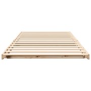 vidaXL Floor Bed Frame Brown 90 x 210 cm Solid pine wood Lucy And Phil Academy Lucy And Phil Academy