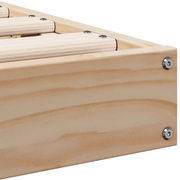 vidaXL Floor Bed Frame Natural 213.5 x 94 x 9 cm Solid Pine Wood Lucy And Phil Academy Lucy And Phil Academy