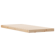 vidaXL Floor Bed Frame Natural 213.5 x 94 x 9 cm Solid Pine Wood Lucy And Phil Academy Lucy And Phil Academy