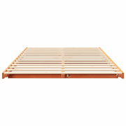 vidaXL Floor Bed Frame Wax brown 140 x 190 cm Solid pine wood Lucy And Phil Academy Lucy And Phil Academy