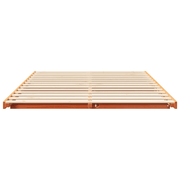 vidaXL Floor Bed Frame Wax brown 160 x 220 cm Solid pine wood Lucy And Phil Academy Lucy And Phil Academy