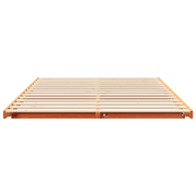 vidaXL Floor Bed Frame Wax brown 160 x 220 cm Solid pine wood Lucy And Phil Academy Lucy And Phil Academy