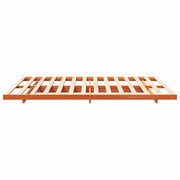 vidaXL Floor Bed Frame Wax brown 160 x 220 cm Solid pine wood Lucy And Phil Academy Lucy And Phil Academy