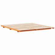 vidaXL Floor Bed Frame Wax brown 180 x 220 cm Solid pine wood Lucy And Phil Academy Lucy And Phil Academy