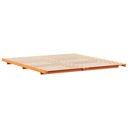 vidaXL Floor Bed Frame Wax brown 180 x 220 cm Solid pine wood Lucy And Phil Academy Lucy And Phil Academy