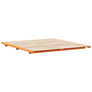 vidaXL Floor Bed Frame Wax brown 180 x 220 cm Solid pine wood Lucy And Phil Academy Lucy And Phil Academy