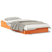 vidaXL Floor Bed Frame Wax brown 80 x 200 cm Solid pine wood Lucy And Phil Academy Lucy And Phil Academy