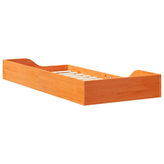 vidaXL Floor Bed Frame Wax brown 80 x 200 cm Solid pine wood Lucy And Phil Academy Lucy And Phil Academy