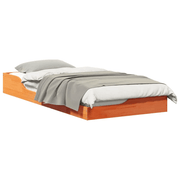 vidaXL Floor Bed Frame Wax brown 80 x 200 cm Solid pine wood Lucy And Phil Academy Lucy And Phil Academy