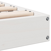 vidaXL Floor Bed Frame White 213.5 x 144 x 9 cm Solid Pine Wood Lucy And Phil Academy Lucy And Phil Academy