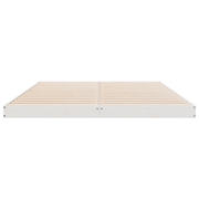 vidaXL Floor Bed Frame White 213.5 x 144 x 9 cm Solid Pine Wood Lucy And Phil Academy Lucy And Phil Academy