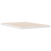 vidaXL Floor Bed Frame White 213.5 x 144 x 9 cm Solid Pine Wood Lucy And Phil Academy Lucy And Phil Academy