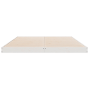 vidaXL Floor Bed Frame White 213.5 x 144 x 9 cm Solid Pine Wood Lucy And Phil Academy Lucy And Phil Academy