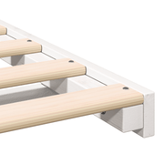 vidaXL Floor Bed Frame White 90 x 200 cm Solid pine wood Lucy And Phil Academy Lucy And Phil Academy
